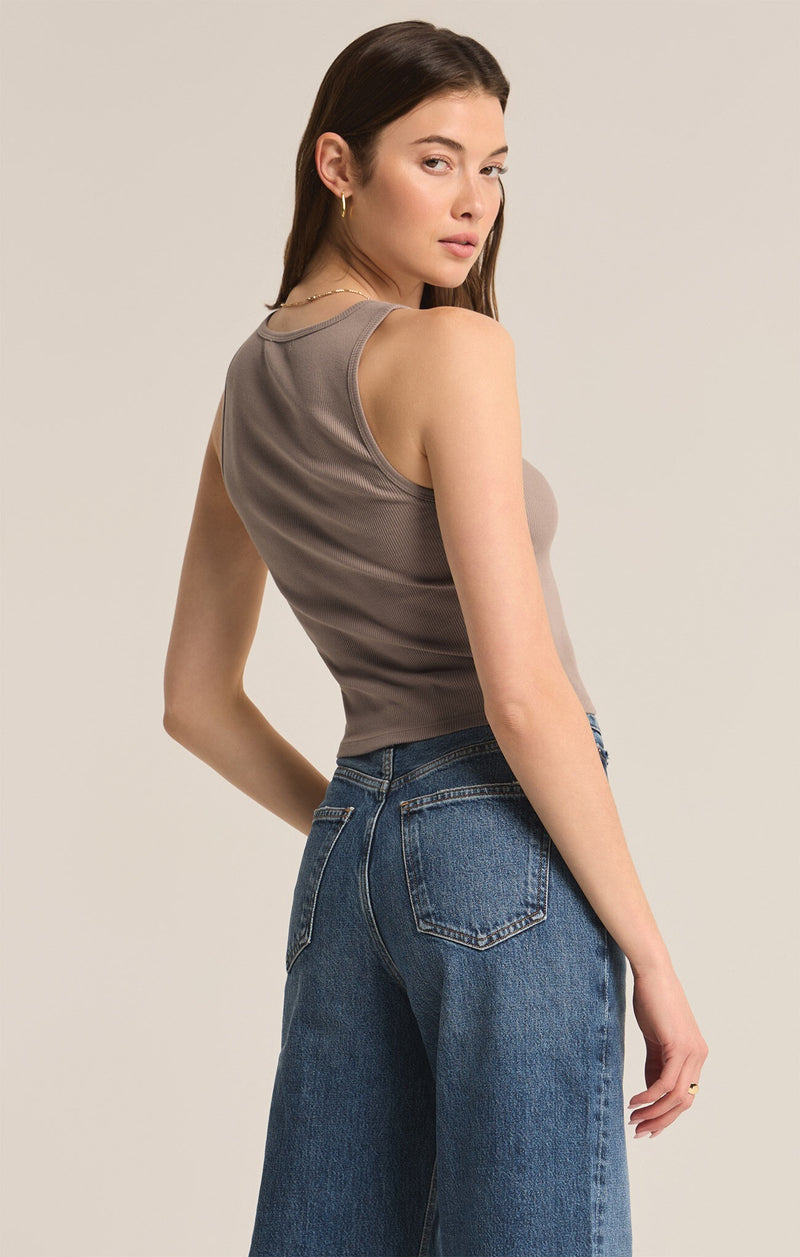 Essy Rib Tank - Slate Gray