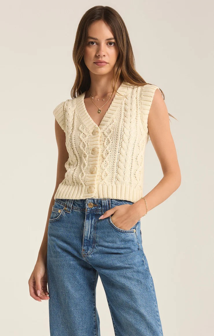 Set Adrift Sweater Vest - Sea Salt