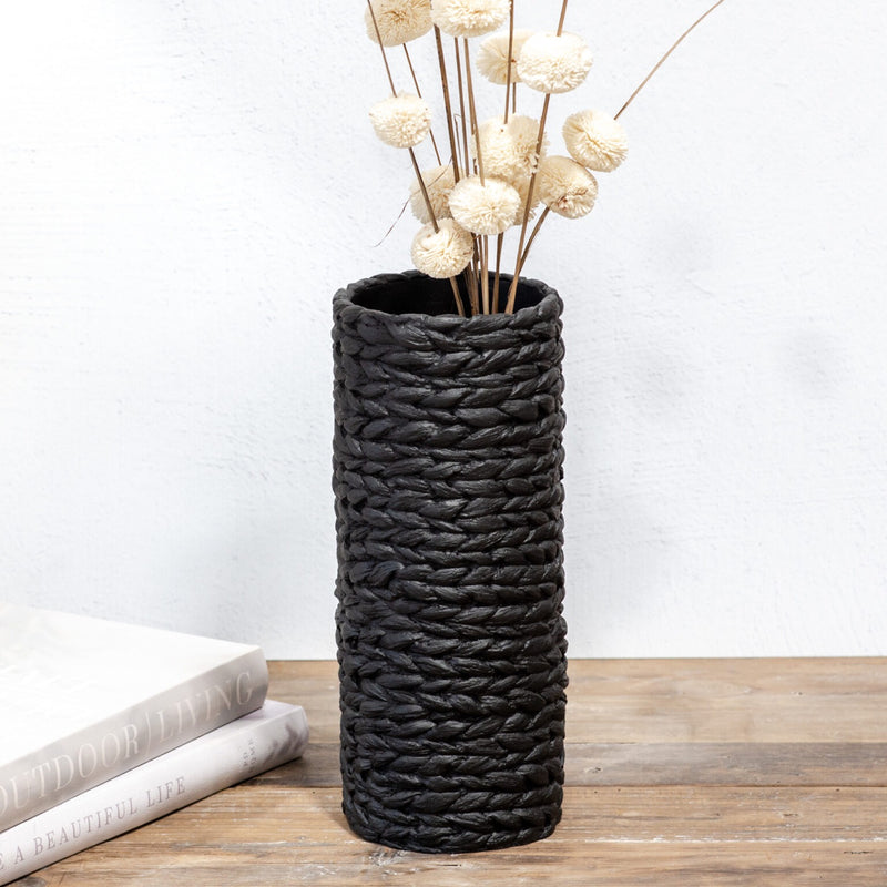 Black Water Hyacinth Briaded Vase