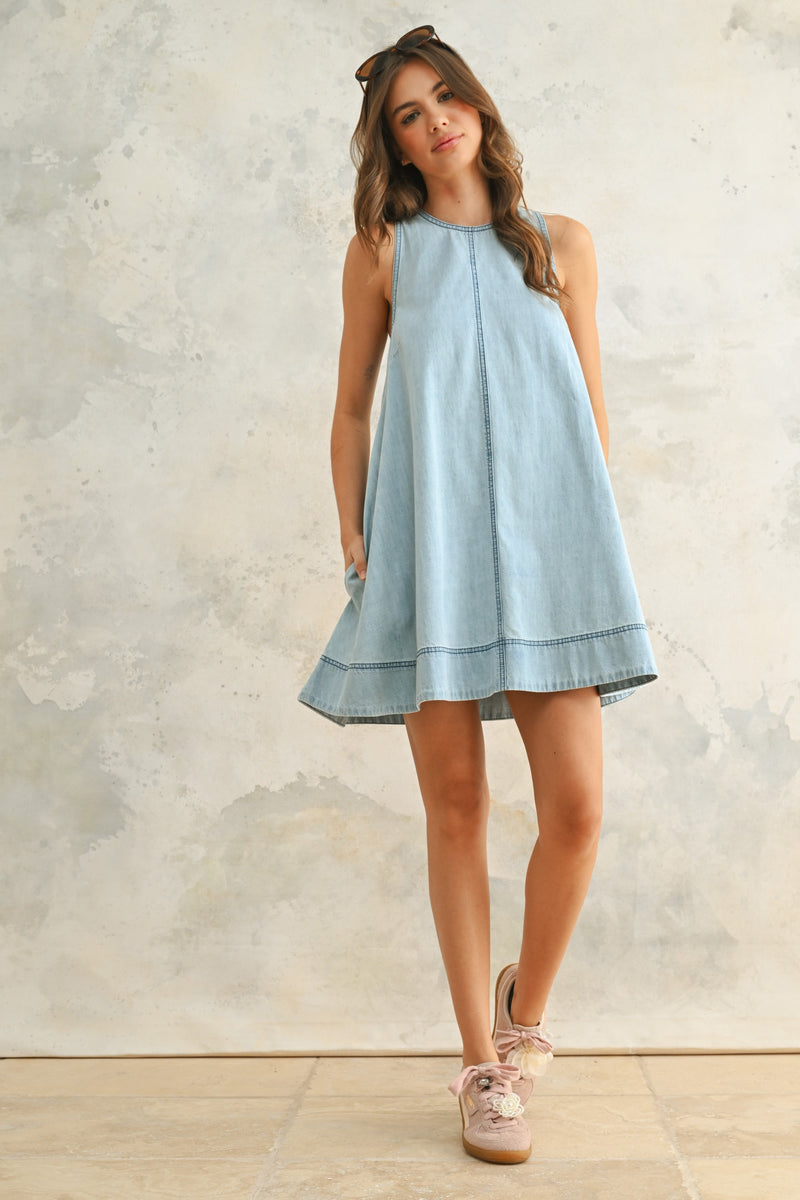Eloise A Line Denim Dress