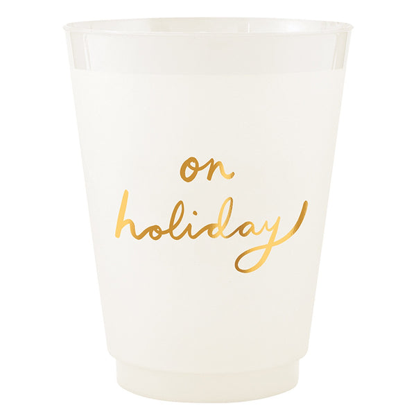 On Holiday Frost Cups - Set of Eight