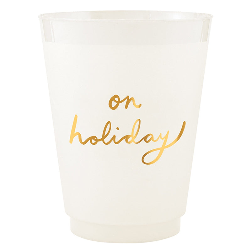 On Holiday Frost Cups - Set of Eight