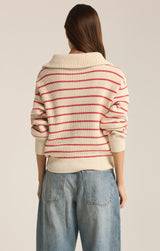 Villa Half Zip Sweater - Red Pepper