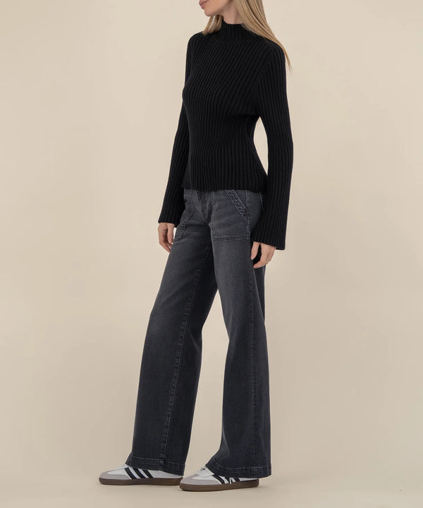 Hera Black Turtle Neck Sweater