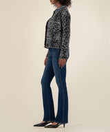 Ava Snow Leopard Sweater Jacket