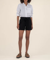 Katana Linen Drawstring Shorts - Black