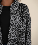 Ava Snow Leopard Sweater Jacket