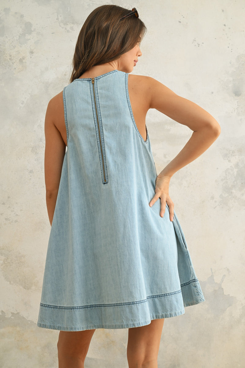 Eloise A Line Denim Dress