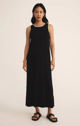 Delamer Midi Dress - Black