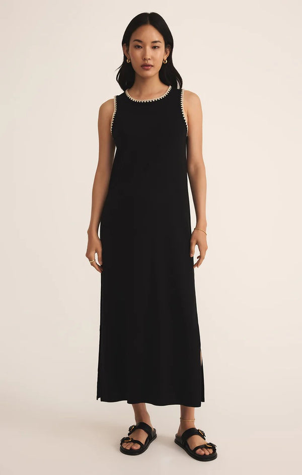 Delamer Midi Dress - Black