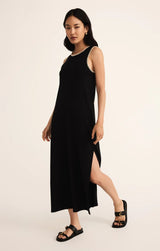 Delamer Midi Dress - Black