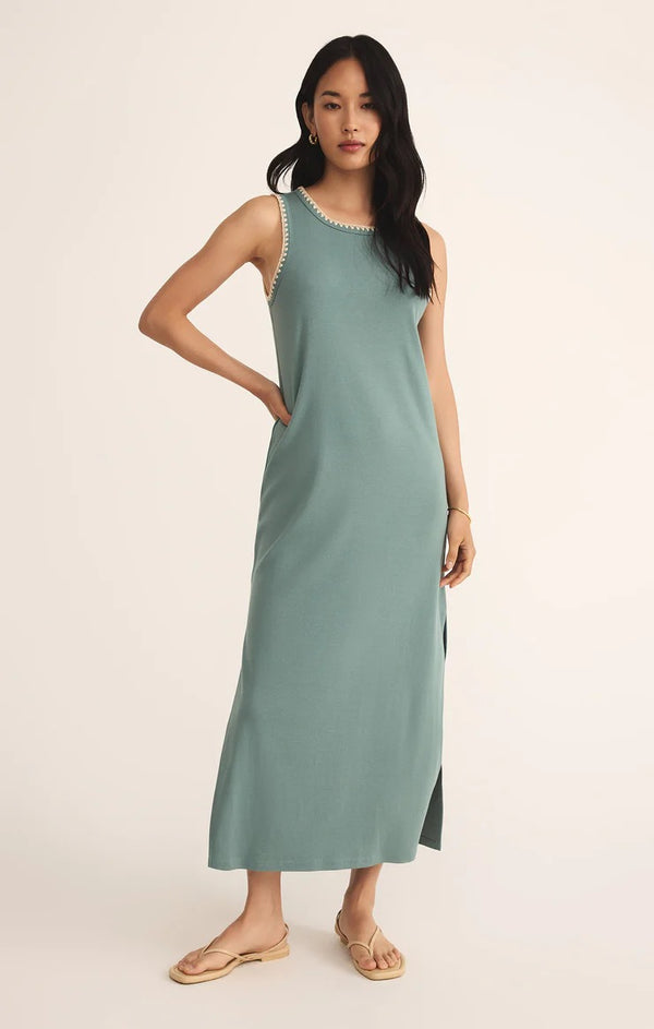 Delamer Midi Dress - Sea Pine