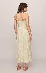 Angel Eyes Embroidered Maxi Dress - Champagne