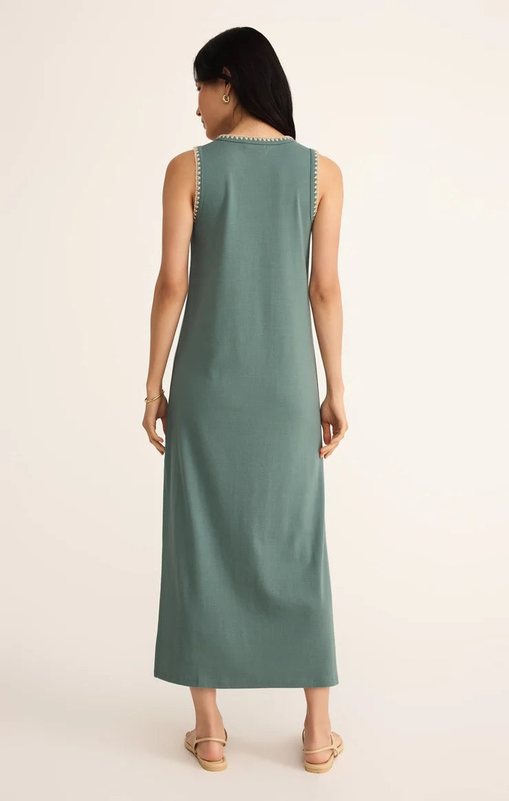 Delamer Midi Dress - Sea Pine
