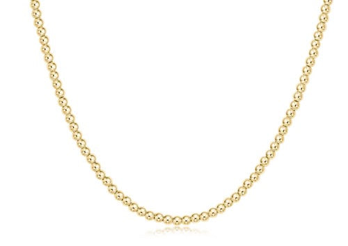 17" Choker Classic Gold 3mm Necklace