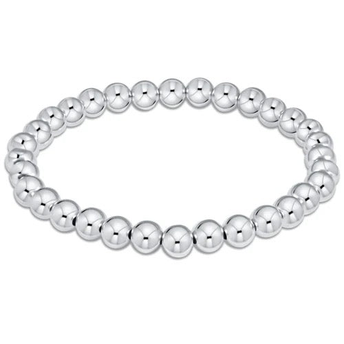 Classic Sterling Bead Bracelet 6mm