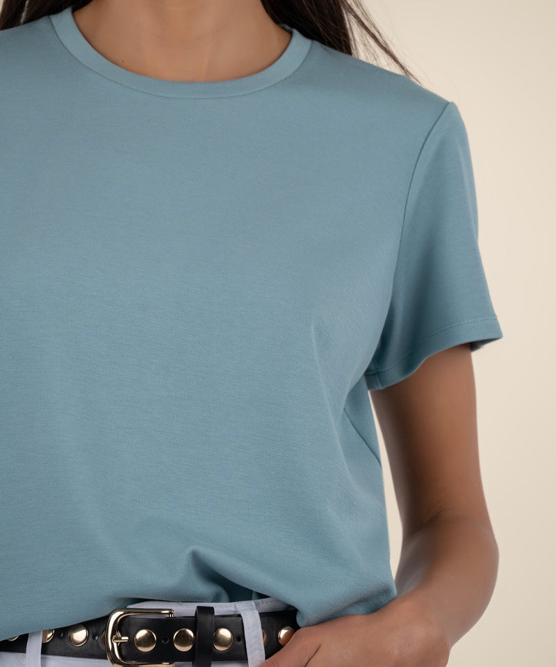 Remington Scoop Neck Tee - Sea Blue