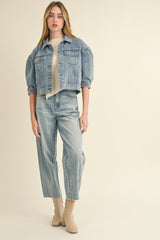 Lindy Puff Sleeve Denim Jacket