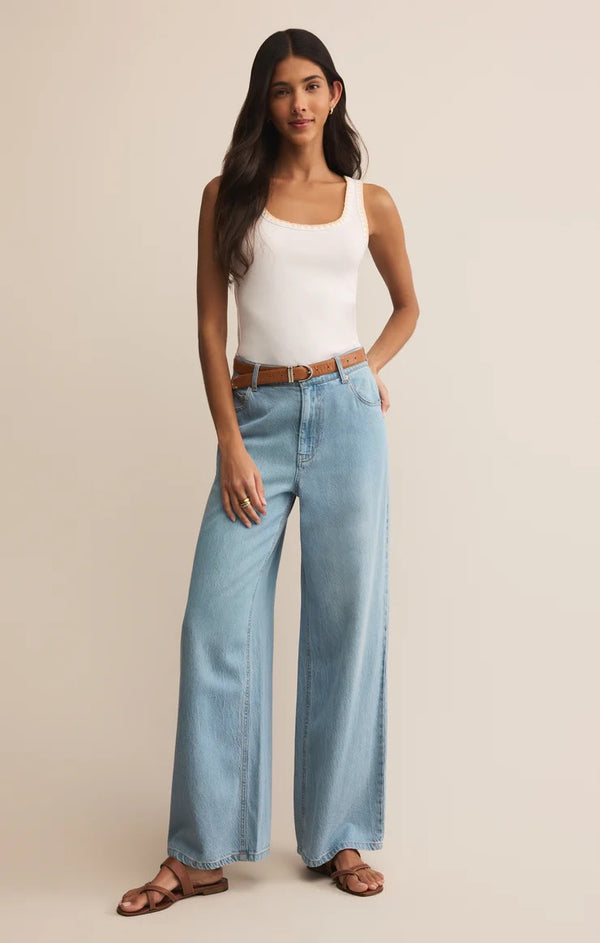 Jaidynn Rib Tank - White