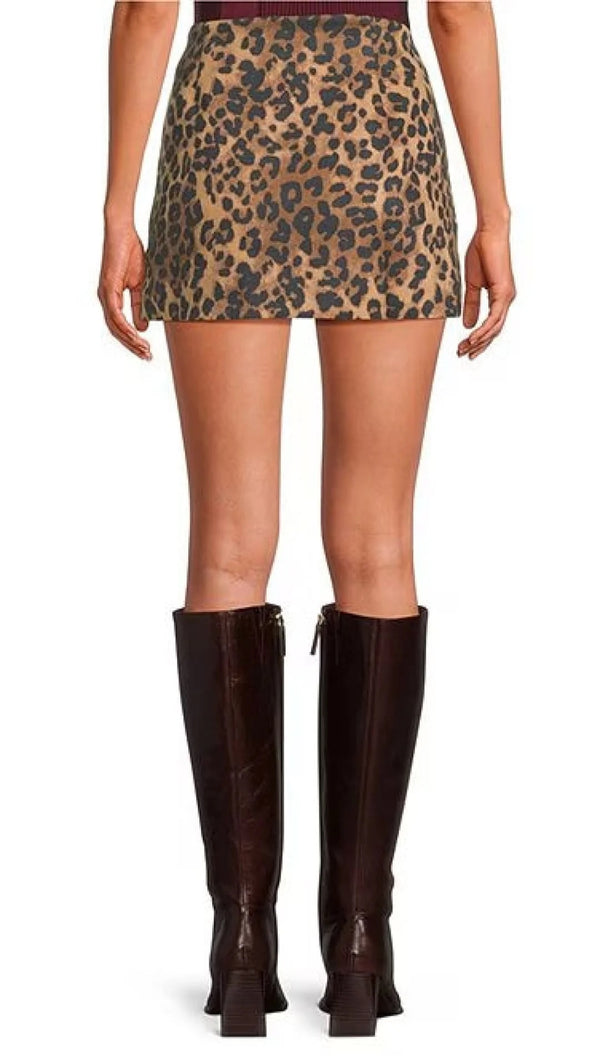 Sicily Leopard Mini Skirt