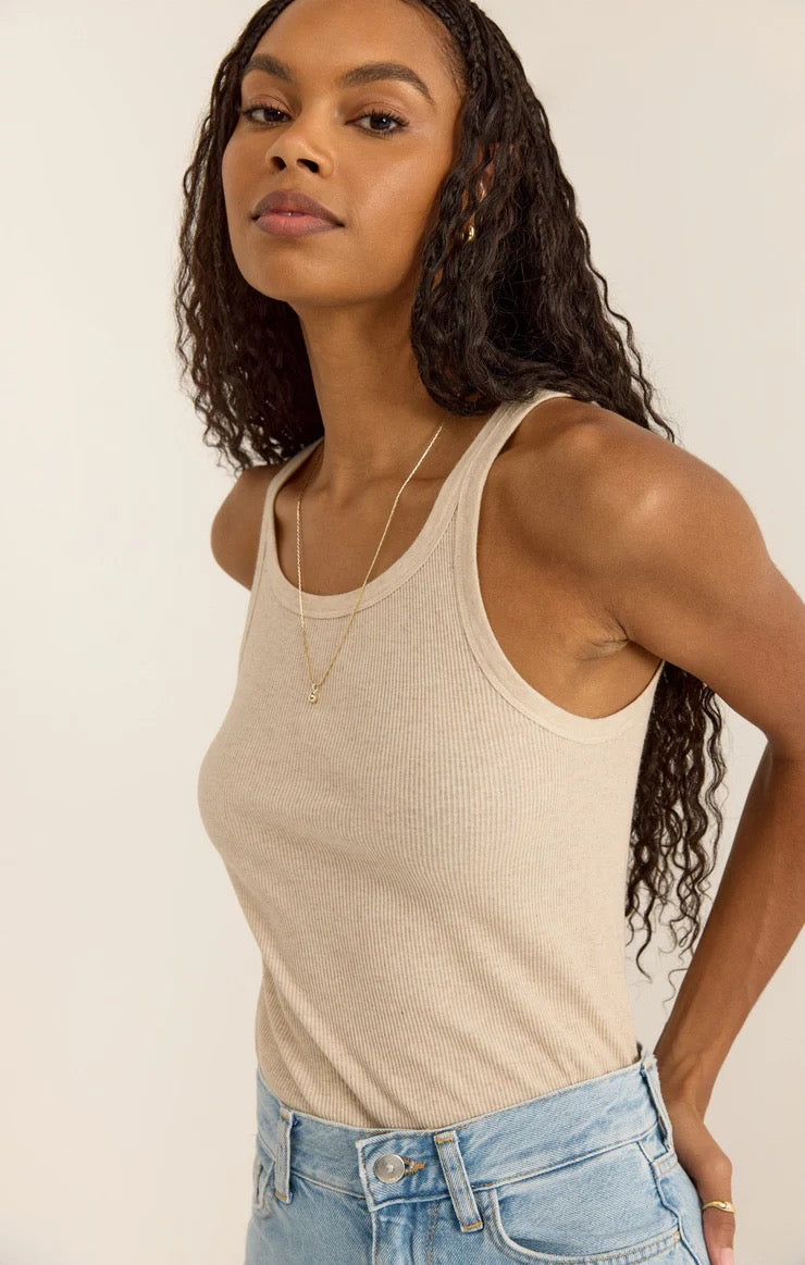 Torren Rib Tank - Light Oatmeal