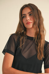 Eleanor Short Sleeve Mesh Top