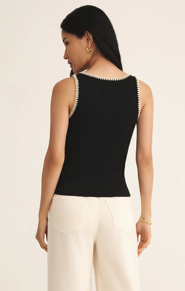 Jaidynn Rib Tank - Black