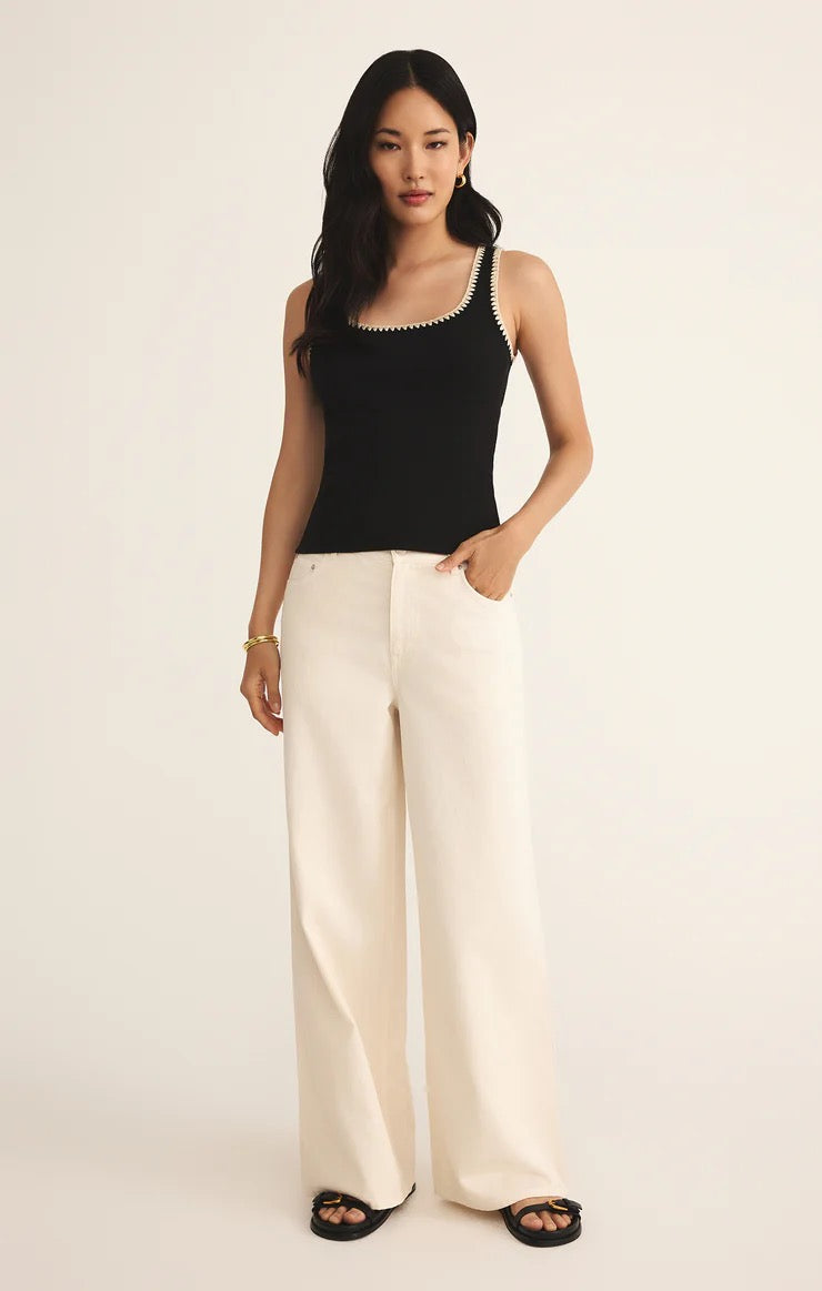 Jaidynn Rib Tank - Black