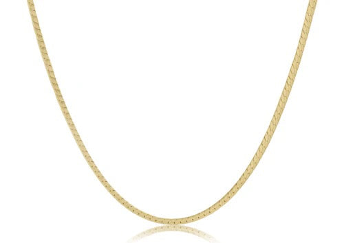 15" Choker Herringbone Gold Chain Necklace