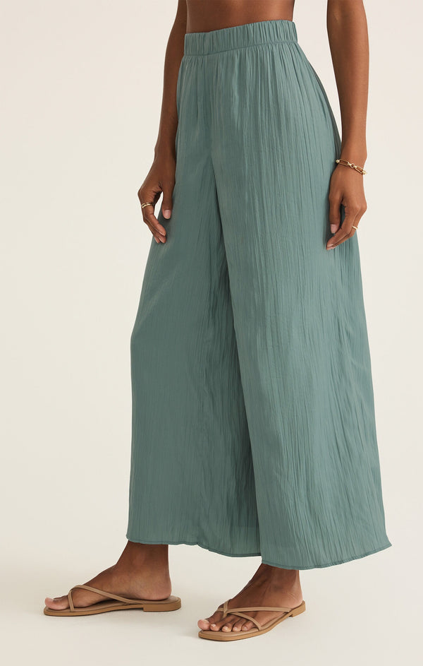 Sunset Satin Pant - Sea Pine