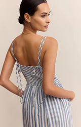 Nadine Striped Midi Dress - Boathouse