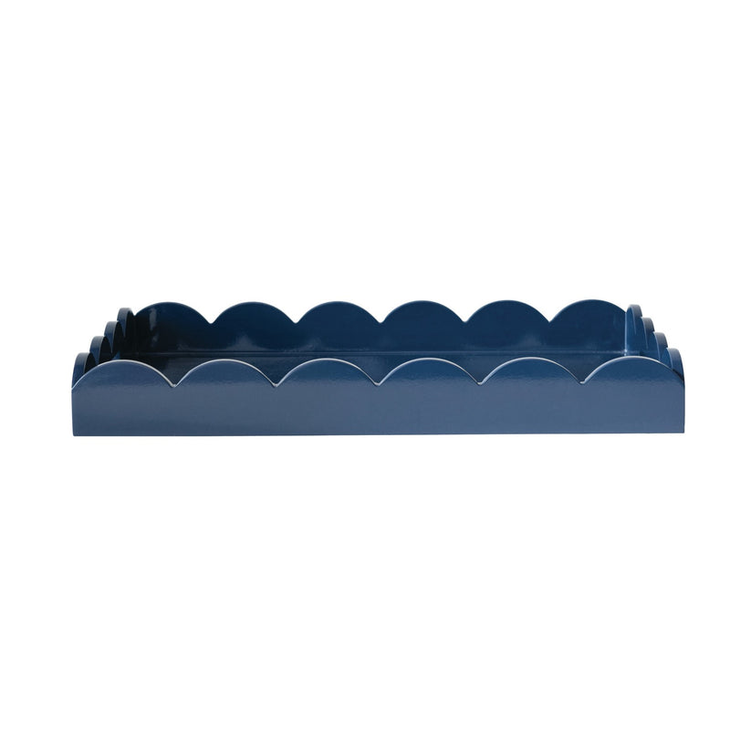 Luxury Lacquered Scalloped Tray