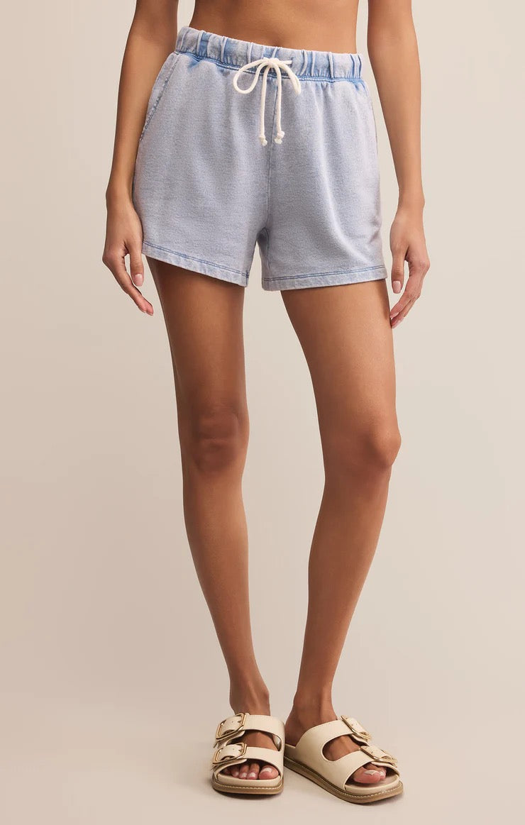 Hunter Knit Denim Shorts - Washed Indigo