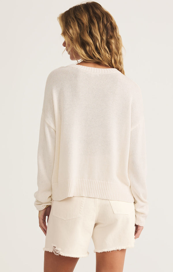 Sienna Flag Sweater - Sea Salt