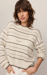 Darby Stripe Sweater - Sandstone
