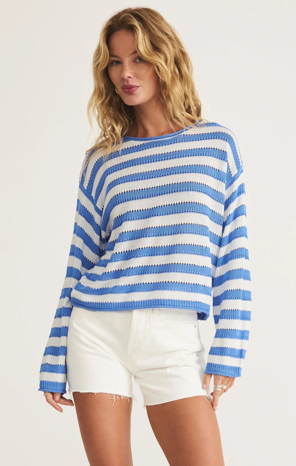 Prado Stripe Sweater - Bay Blue