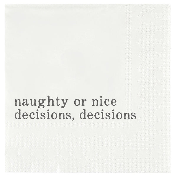 Naughty or Nice Cocktail Napkin