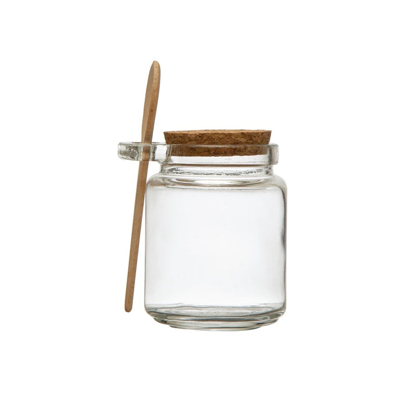 Glass Jar with Cork Lid + Spoon