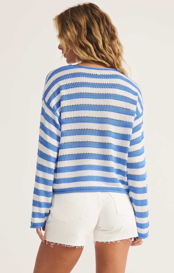 Prado Stripe Sweater - Bay Blue