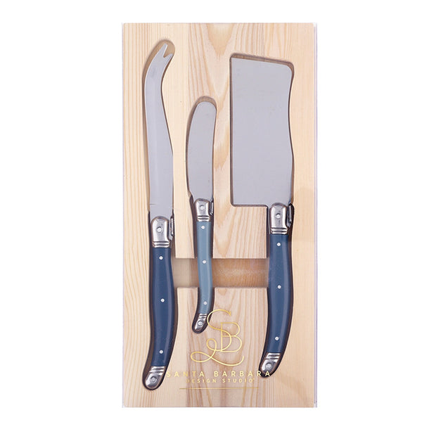 Blue Handled Knife Set