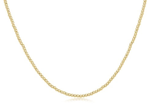 17" Choker Classic Beaded Gold Chain