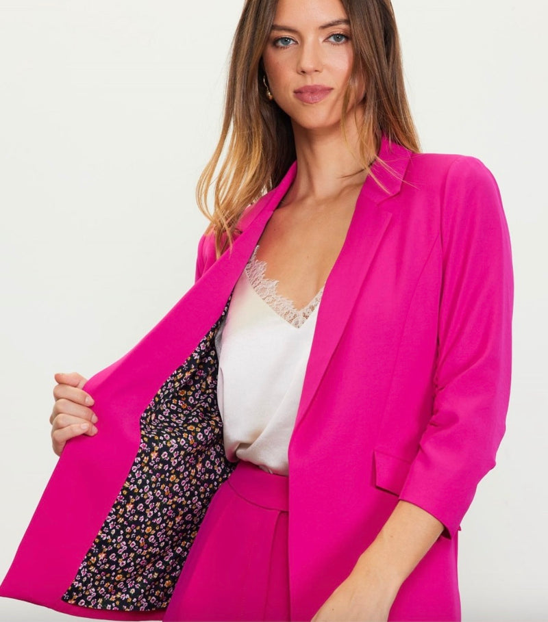 Bennett Shirred Sleeve Blazer