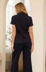 Natalie Short Sleeve Blazer - Navy
