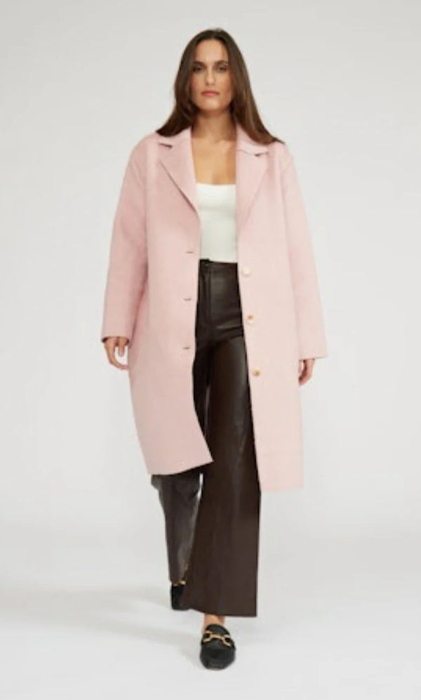 Isla Oversized Trench Coat - Light Pink