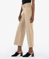 Meg High Rise Fab Ab Wide Leg Jeans - Biscuit