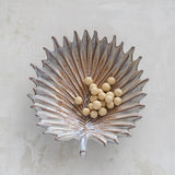 Palm Frond Shaped Stoneware Bowl