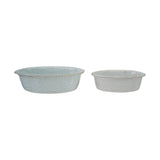 White Stoneware Bakers