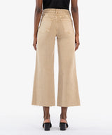 Meg High Rise Fab Ab Wide Leg Jeans - Biscuit