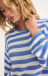 Prado Stripe Sweater - Bay Blue