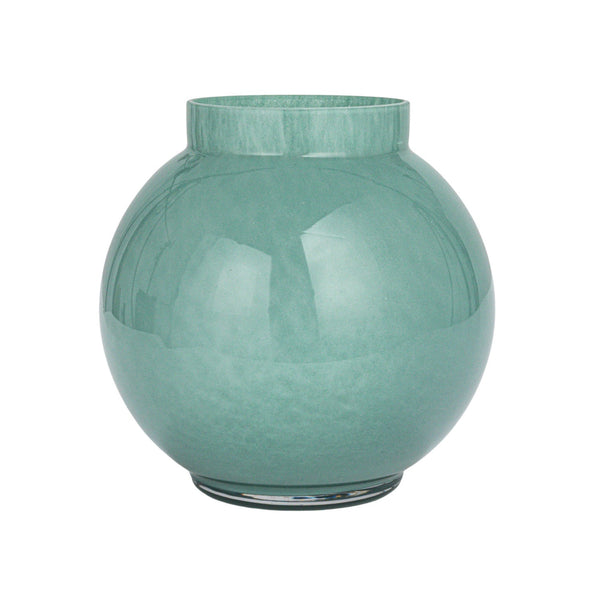 Opaque Blue Glass Vase